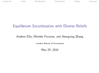 Equilibrium Securitization with Diverse Beliefs