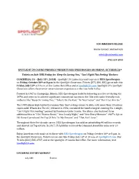 FOR IMMEDIATE RELEASE Media Contact: Michael Felci Mfelci
