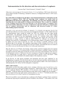 Instrumentation for the Detection and Characterization of Exoplanets