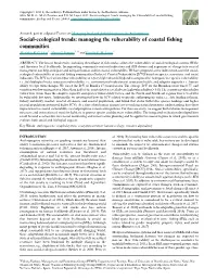 Managing the Vulnerability of Coastal Fishing Communities
