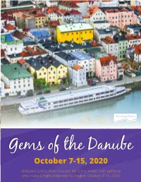 MS Scenic Amber with Optional Pre-Cruise 2 Night Extension to Prague: October 5-15, 2020