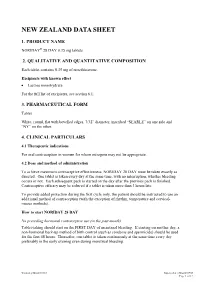 New Zealand Data Sheet