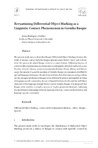 Reexamining Differential Object Marking As a Linguistic Contact-Phenomenon in Gernika Basque