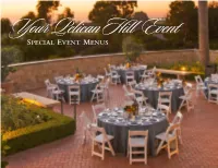 Special Event Menus