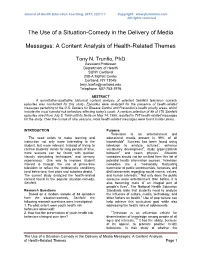 A Content Analysis of Health-Related Themes