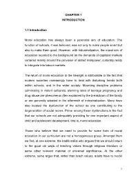 CHAPTER 1 INTRODUCTION 1.1 Introduction Moral Education Has