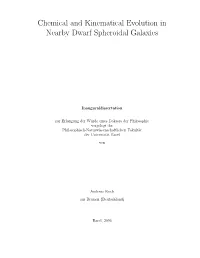 Chemical and Kinematical Evolution in Nearby Dwarf Spheroidal Galaxies