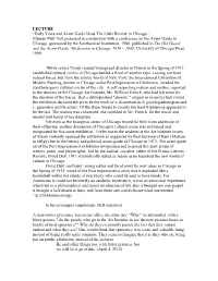 Early Years and Avant Garde Ideas the Little Review in Chicago