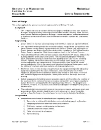 Mechanical General Requirements