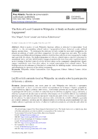 The Role of Local Content in Wikipedia: a Study on Reader and Editor Engagement1