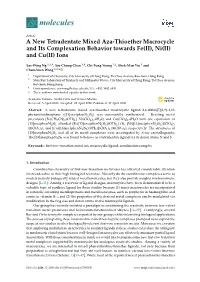 A New Tetradentate Mixed Aza-Thioether Macrocycle and Its Complexation Behavior Towards Fe(II), Ni(II) and Cu(II) Ions