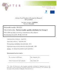 Quality Attributes for Group 1