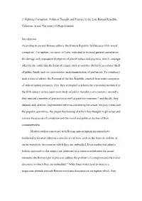 2. Fighting Corruption: Political Thought and Practice in the Late Roman Republic