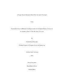 A Simple Second Derivative Based Blur Estimation Technique Thesis
