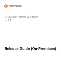 Informatica Address Verification