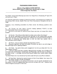 Minutes of Four Marks Annual
