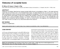 Osteoma of Occipital Bone