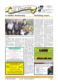 Chapter.Org of Our Wonderful Community Email: Thechapter@Talk21.Com a Golden Anniversary Resolving Issues