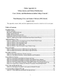 Ethnic Quotas and Political Mobilization APPENDIX APSR R&R