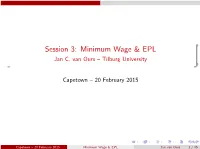 Session 3: Minimum Wage &