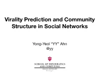 Virality Prediction and Community Structure in Social Networks