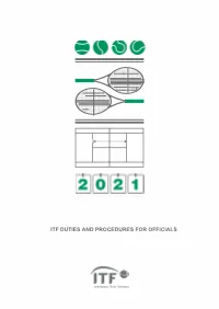 Itf Duties and Procedures for Officials