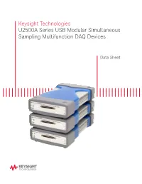 Keysight Technologies U2500A Series USB Modular Simultaneous Sampling Multifunction DAQ Devices