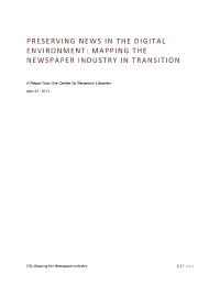Mapping the Newspaper Industry in Transition