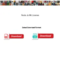 Node Js Mit License