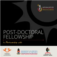 POST-DOCTORAL FELLOWSHIP in Partnership With