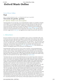 Viol in Oxford Music Online Oxford Music Online