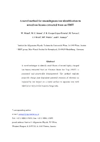 A Novel Method for Unambiguous Ion Identification in Mixed Ion Beams Extracted from an EBIT
