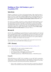 Building an Xbox 360 Emulator, Part 1: Feasibility/CPU Questions