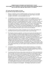 Experts' Study on Exclusions from Patentable Subject Matter and Exceptions and Limitations to the Rights )