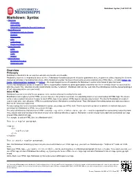 Markdown: Syntax
