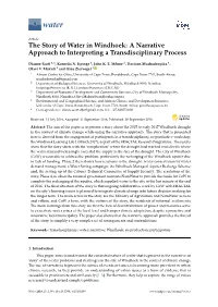 The Story of Water in Windhoek: a Narrative Approach to Interpreting a Transdisciplinary Process