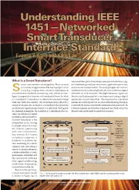 Understanding IEEE 1451—Networked Smart Transducer Interface Standard Eugene Y