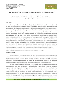 Writing Resistance Astudy of Basharat Peer's-Mudasir Ahmad