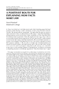 A Positivist Route for Explaining How Facts Make Law