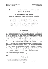 Associated Polynomials, Spectral Matrices and the Bispectral Problem