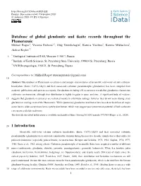 Database of Global Glendonite and Ikaite Records Throughout The