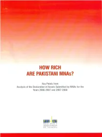 How Rich Are Pakistani Mnas December 2009