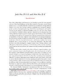 Jodo Shu 浄土宗 and Shin Shu 真宗*