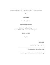 Mathematics and Music: Using Group Theory to Qualify N-Note Tonal Systems