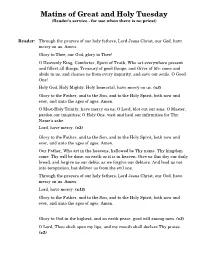 Matins of Great and Holy Tuesday (Reader's Service - for Use When There Is No Priest)