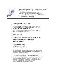 Population and Family Structures in Ageing Societies
