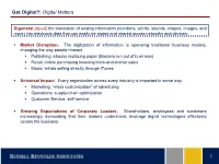 1 Got Digital?: “Highly Digital” Defined