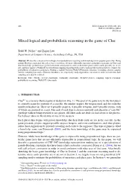 Mixed Logical and Probabilistic Reasoning in the Game of Clue