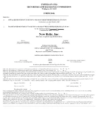 New Relic, Inc. (Exact Name of Registrant As Specified in Its Charter) ______