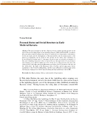 Personal Status and Social Structure in Early Medieval Bavaria